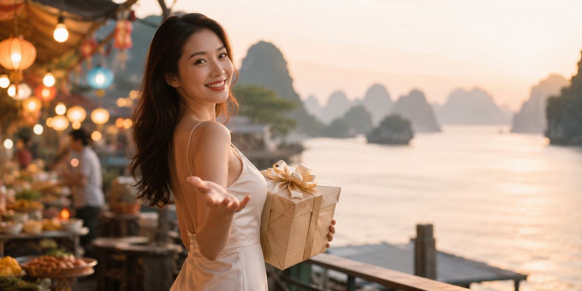 Cảnh đêm vịnh Hạ Long với không khí giải trí sôi động và ánh đèn lung linh